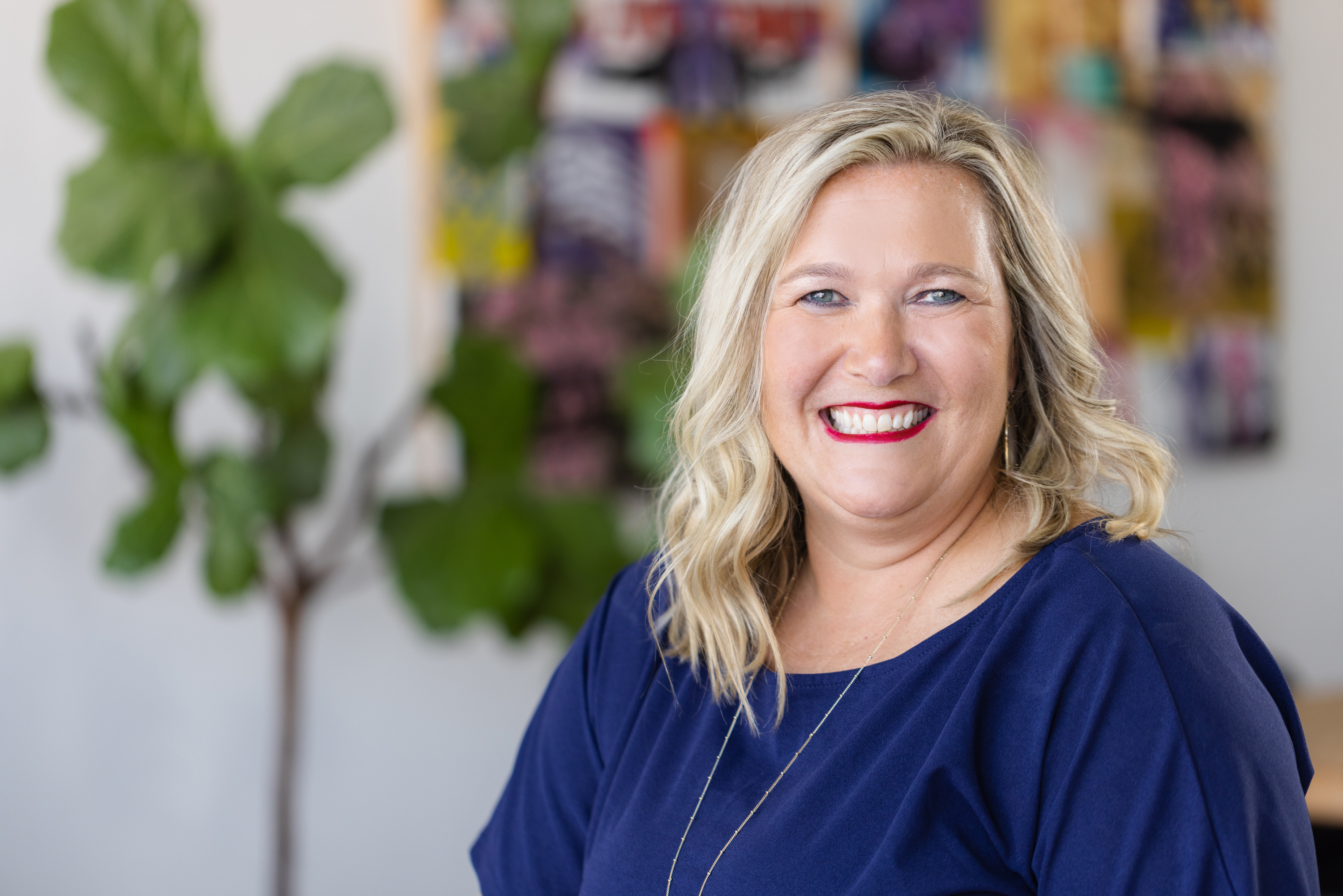 team photo in industrial office